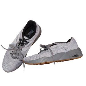 Puma Mens Gray Athletic Sneakers Size 8.5 Lightweight Mesh Tri-Nomic Sole